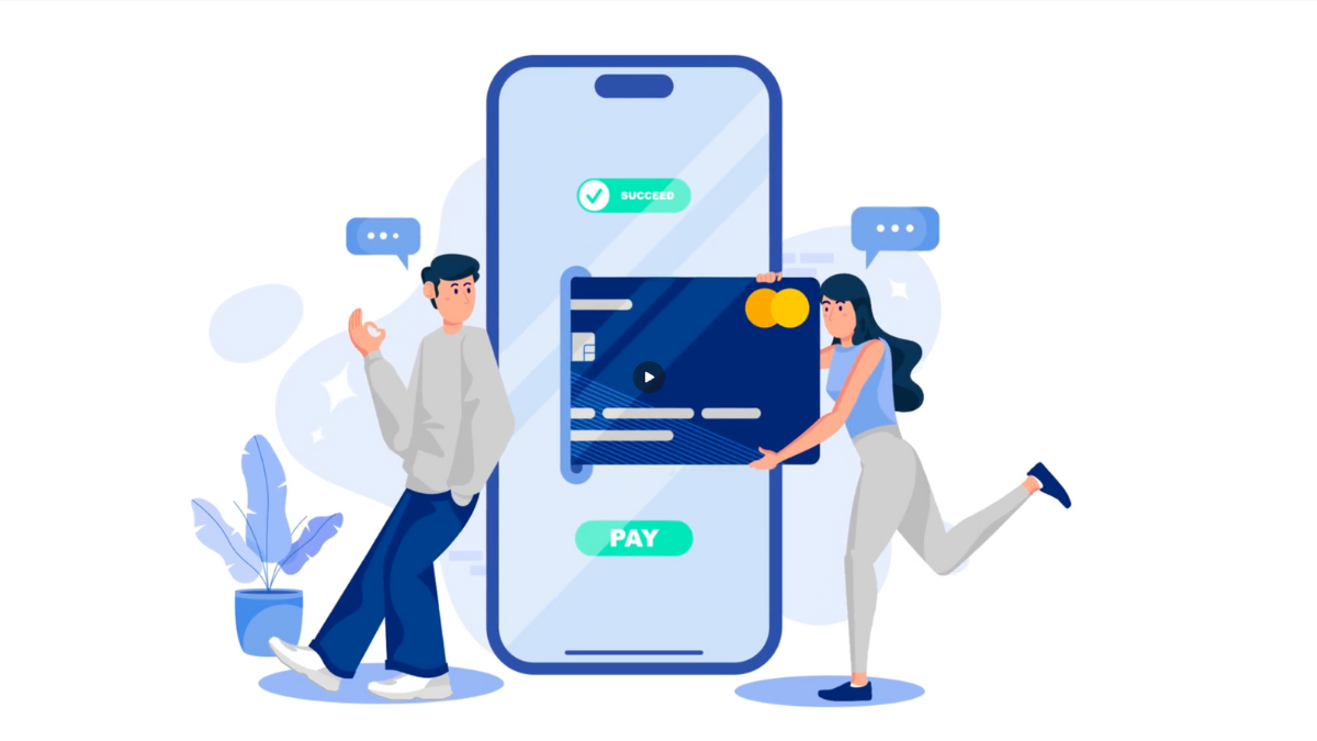 a woman doing a automatic payment