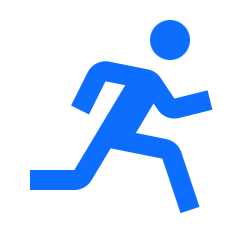 A guy running to get financial goals